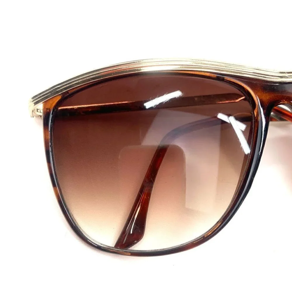 NYS Collection Oversized Women's Visor Sunglasses Brown/Gold, Gradient Lenses